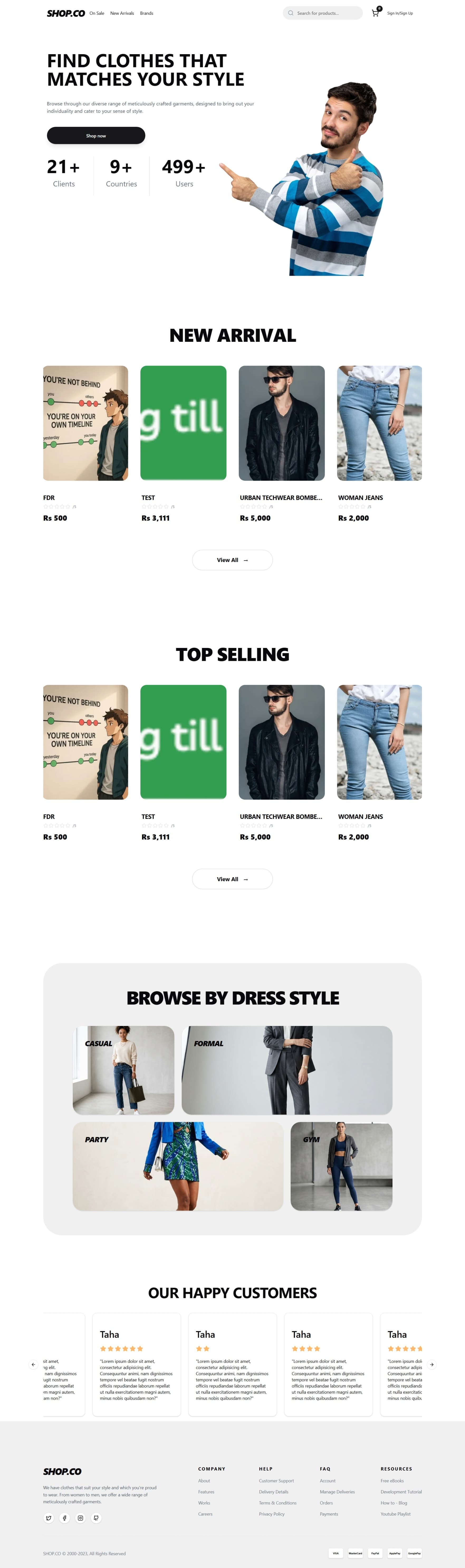 Minimal E-Commerce Experience